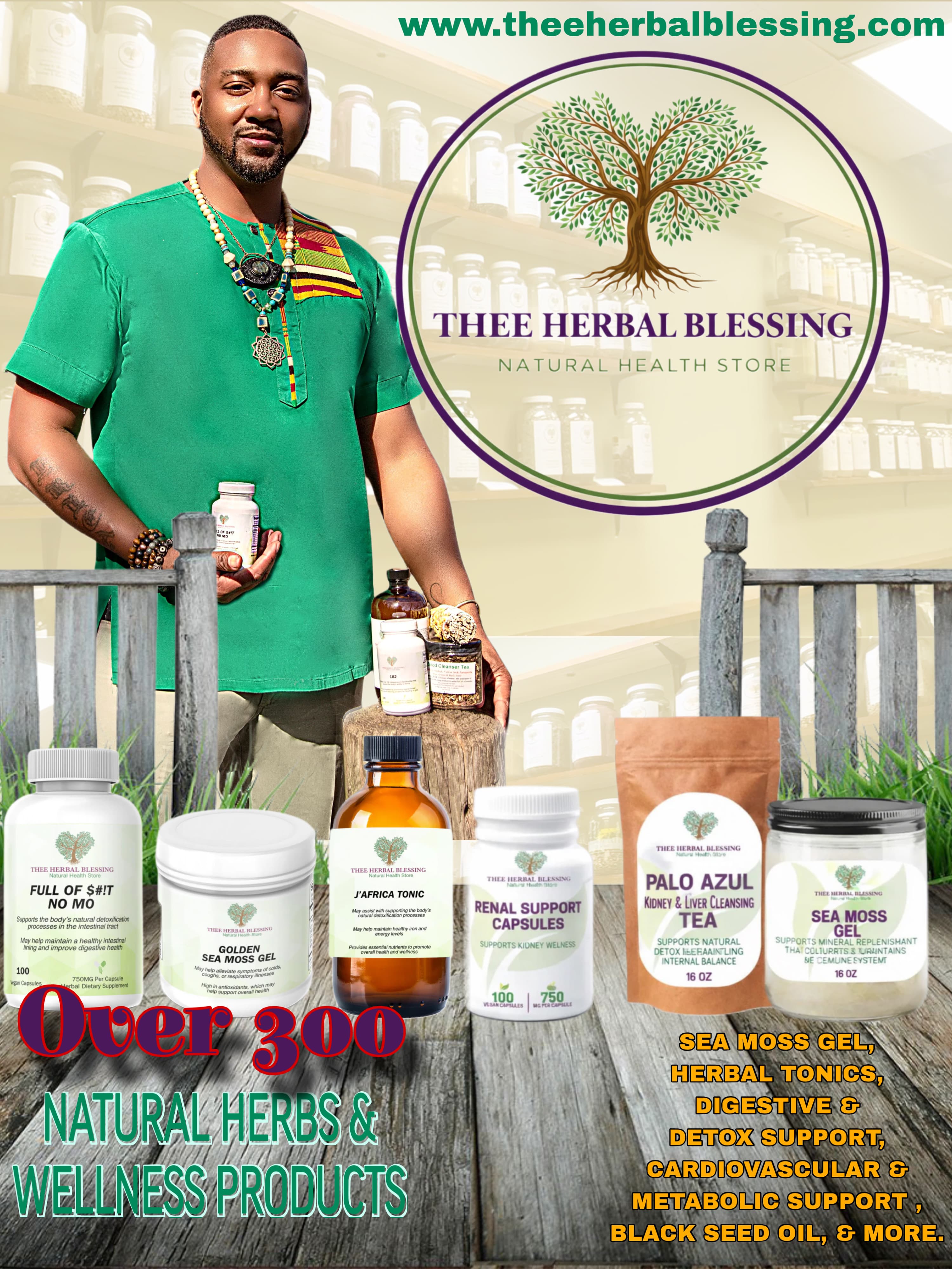 Thee Herbal Blessing founder with natural wellness products